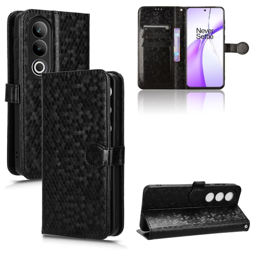 

For OnePlus Nord CE4 5G Global Honeycomb Dot Texture Leather Phone Case(Black)