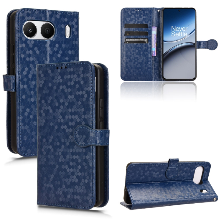 

For OnePlus Nord 4 5G Honeycomb Dot Texture Leather Phone Case(Blue)