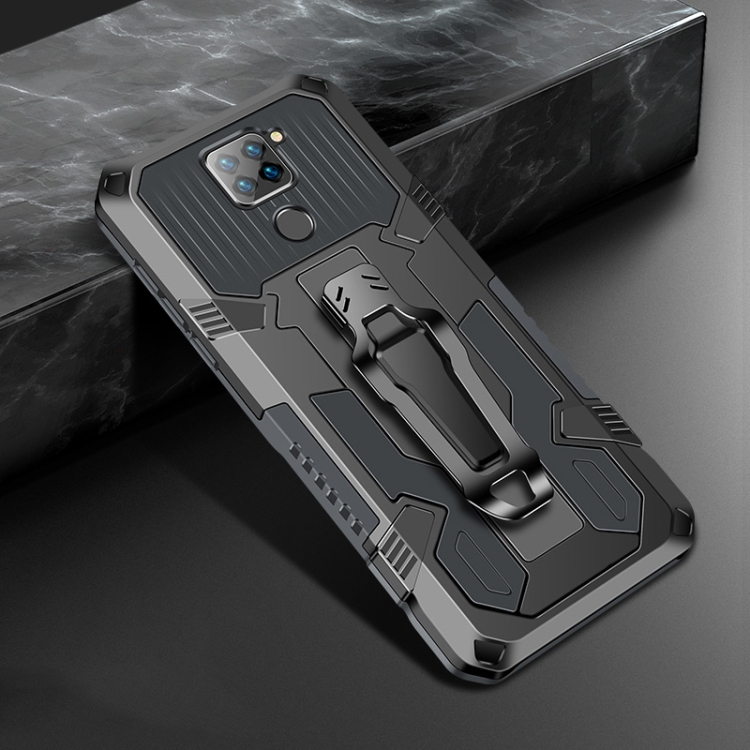 

For Xiaomi Redmi Note 9 Machine Armor Warrior Shockproof PC + TPU Protective Case(Space Gray)