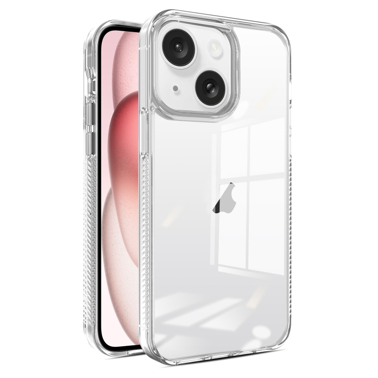 

For iPhone 15 Plus 2.5mm Anti-slip Clear Acrylic Hybrid TPU Phone Case(Transparent)