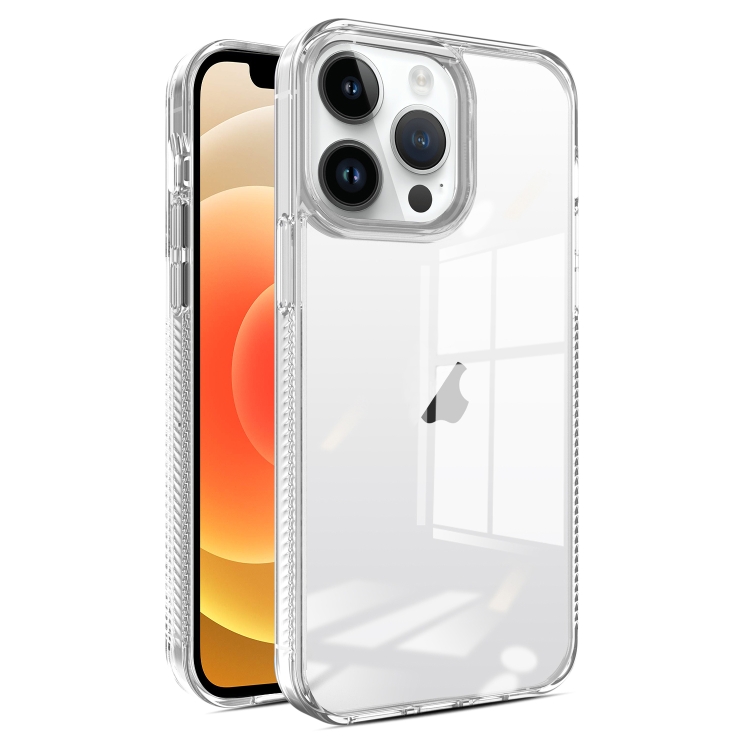 

For iPhone 12 / 12 Pro 2.5mm Anti-slip Clear Acrylic Hybrid TPU Phone Case(Transparent)