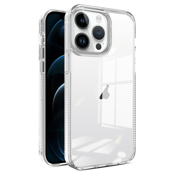 

For iPhone 12 Pro Max 2.5mm Anti-slip Clear Acrylic Hybrid TPU Phone Case(Transparent)