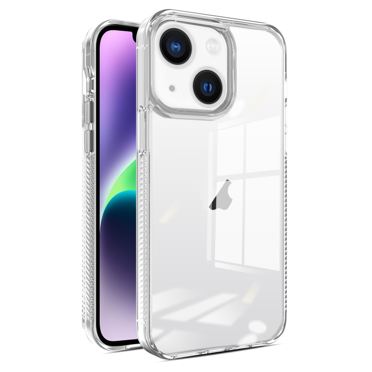 

For iPhone 14 Plus 2.5mm Anti-slip Clear Acrylic Hybrid TPU Phone Case(Transparent)