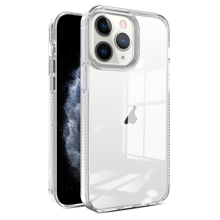 

For iPhone 11 Pro Max 2.5mm Anti-slip Clear Acrylic Hybrid TPU Phone Case(Transparent)