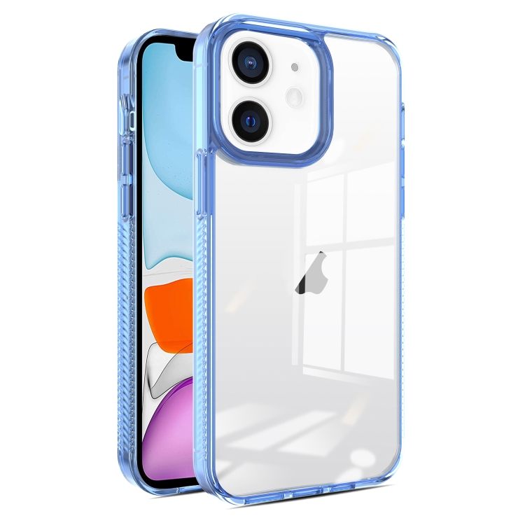 

For iPhone 11 2.5mm Anti-slip Clear Acrylic Hybrid TPU Phone Case(Sky Blue)