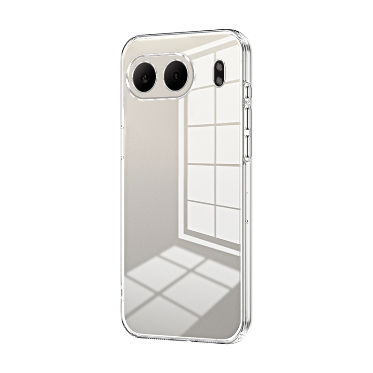 

For OnePlus Nord 4 Transparent Plating Fine Hole Phone Case(Transparent)
