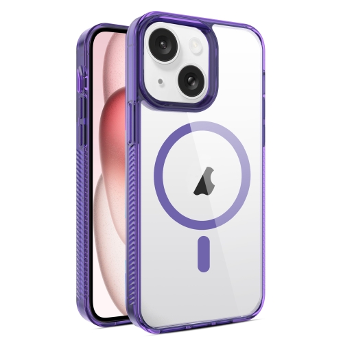 

For iPhone 15 2.5mm MagSafe Acrylic Hybrid TPU Phone Case(Deep Purple)