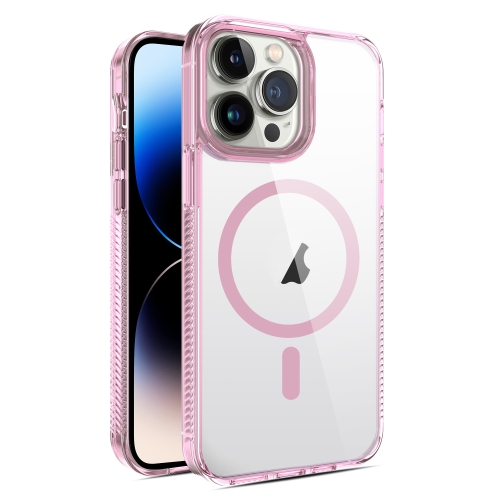 

For iPhone 14 Pro Max 2.5mm MagSafe Acrylic Hybrid TPU Phone Case(Pink)