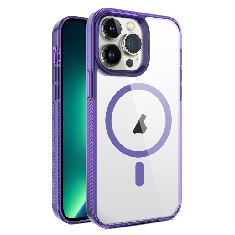 

For iPhone 13 Pro Max 2.5mm MagSafe Acrylic Hybrid TPU Phone Case(Deep Purple)