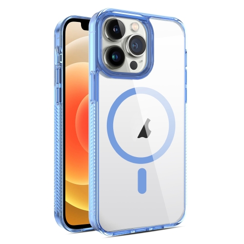 

For iPhone 12 / 12 Pro 2.5mm MagSafe Acrylic Hybrid TPU Phone Case(Sky Blue)