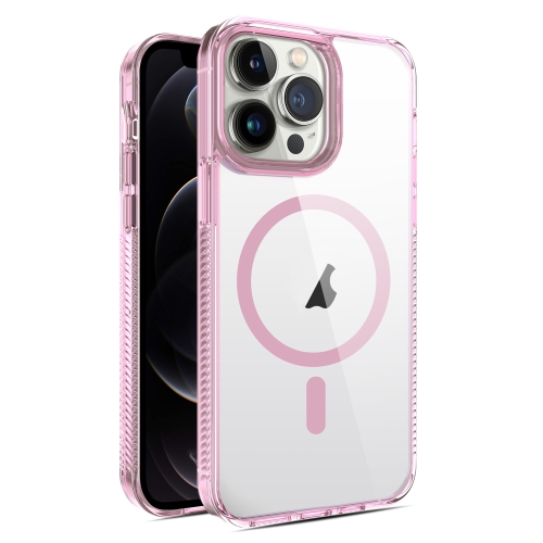 

For iPhone 12 Pro Max 2.5mm MagSafe Acrylic Hybrid TPU Phone Case(Pink)