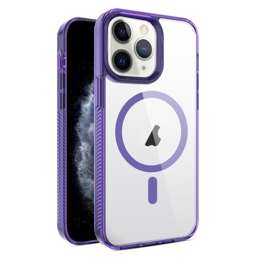 

For iPhone 11 Pro Max 2.5mm MagSafe Acrylic Hybrid TPU Phone Case(Deep Purple)