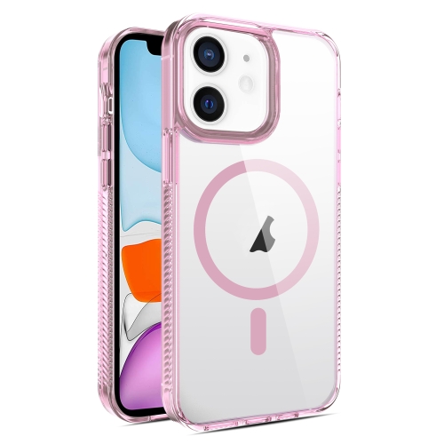 For iPhone 11 2.5mm MagSafe Acrylic Hybrid TPU Phone Case(Pink)