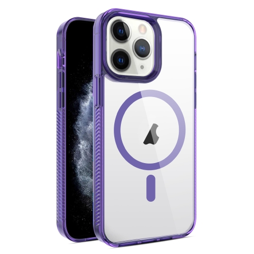 

For iPhone 11 Pro 2.5mm MagSafe Acrylic Hybrid TPU Phone Case(Deep Purple)