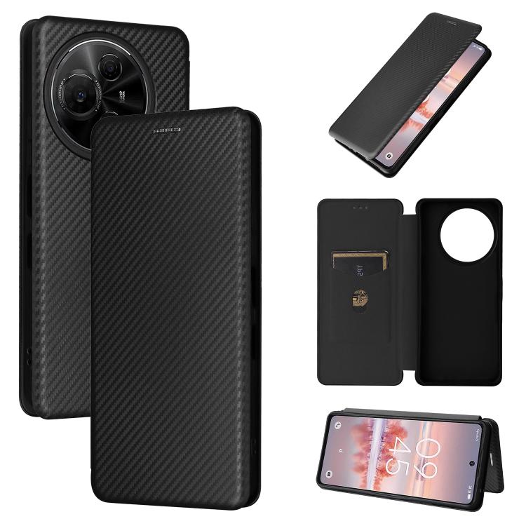 

For TCL 60 NXTpaper Carbon Fiber Texture Flip Leather Phone Case(Black)