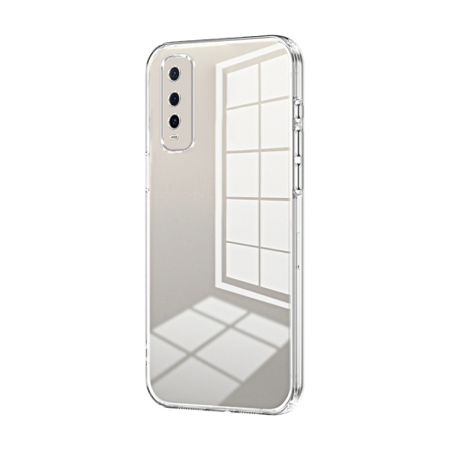 

For vivo Y70s / iQOO U1 / Y51s / Y70t Transparent Plating Fine Hole Phone Case(Transparent)