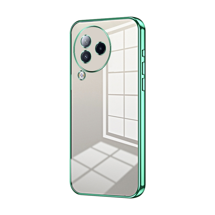

For Xiaomi Civi 3 Transparent Plating Fine Hole Phone Case(Green)