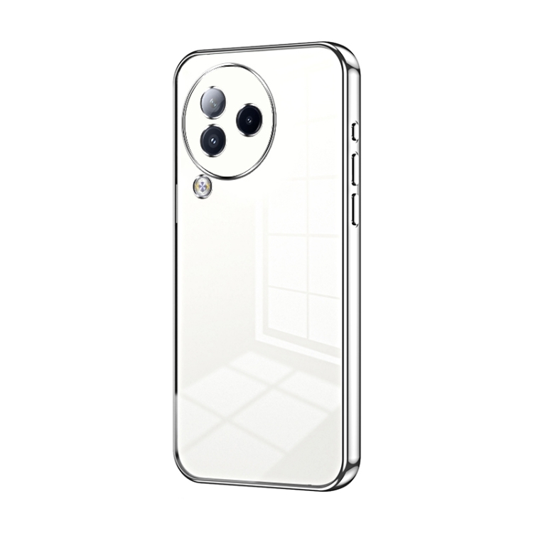 

For Xiaomi Civi 3 Transparent Plating Fine Hole Phone Case(Silver)