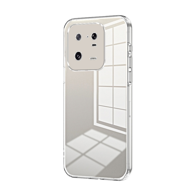 

For Xiaomi 13 Pro Transparent Plating Fine Hole Phone Case(Transparent)