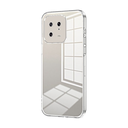 

For Xiaomi 13 Transparent Plating Fine Hole Phone Case(Transparent)