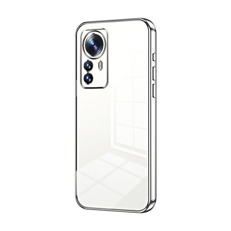 

For Xiaomi 12 Pro / 12S Pro Transparent Plating Fine Hole Phone Case(Silver)