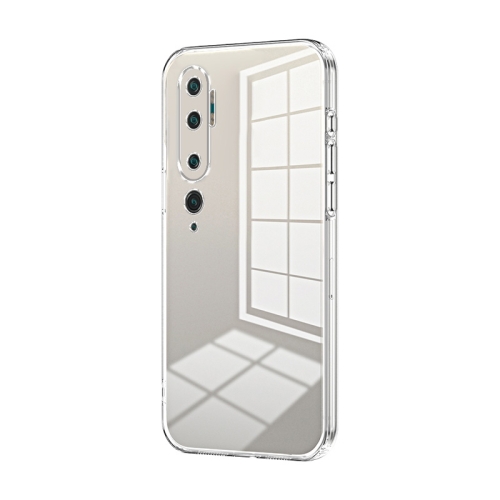 

For Xiaomi Mi CC9 Pro / Mi Note 10 Transparent Plating Fine Hole Phone Case(Transparent)