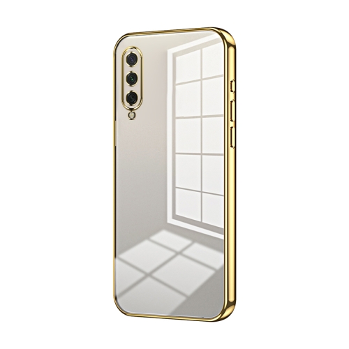 

For Xiaomi Mi CC9e / Mi A3 Transparent Plating Fine Hole Phone Case(Gold)
