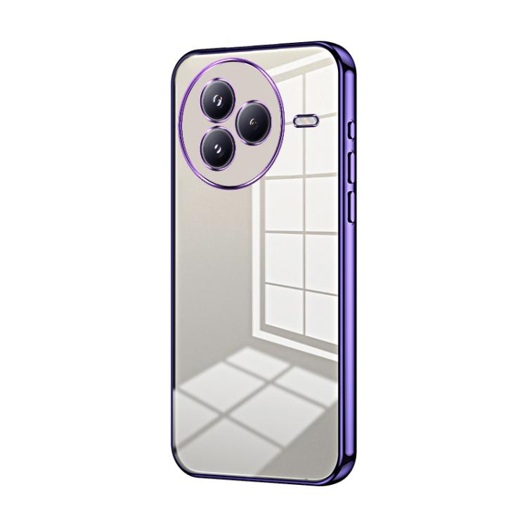 

For Xiaomi Civi 5 Pro Transparent Plating Fine Hole Phone Case(Purple)