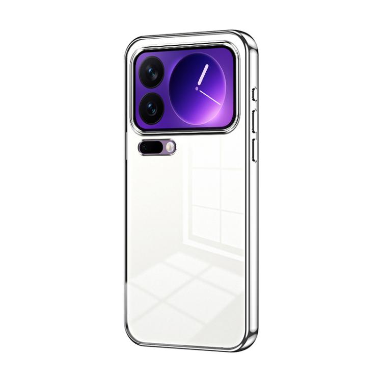 

For Xiaomi 17 Pro Transparent Plating Fine Hole Phone Case(Silver)