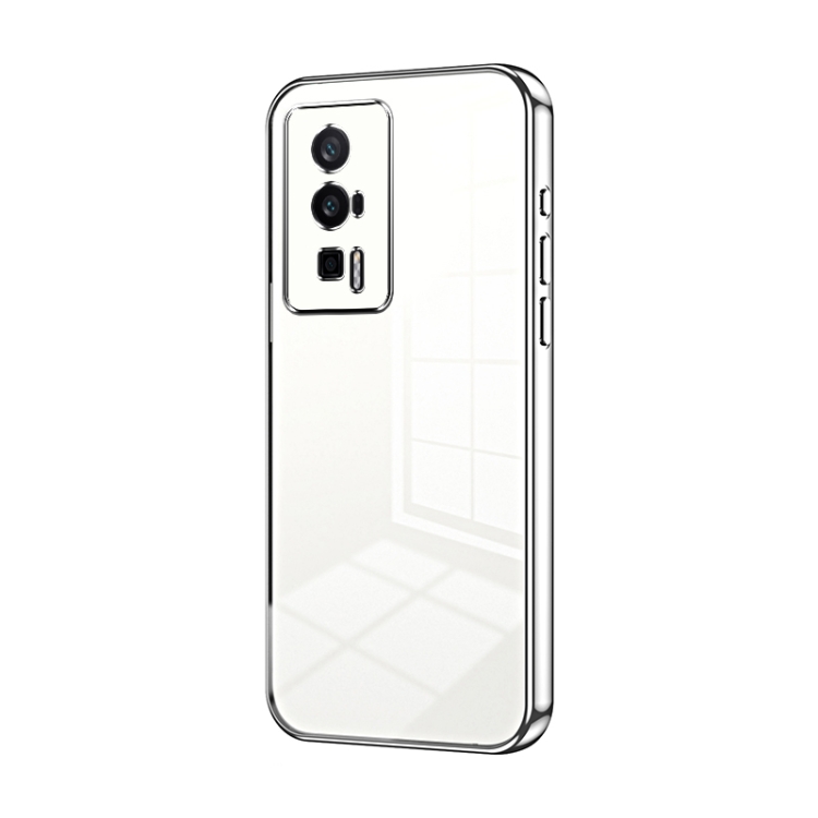 

For Xiaomi Redmi K60 / K60 Pro Transparent Plating Fine Hole Phone Case(Silver)