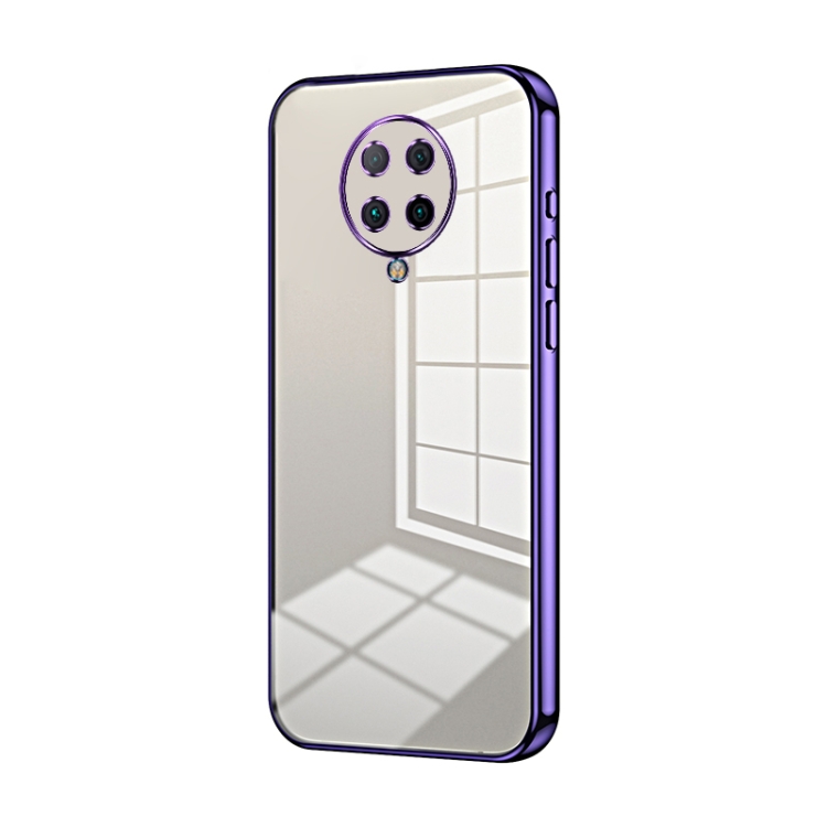 

For Xiaomi Redmi K30 Pro / K30 Ultra Transparent Plating Fine Hole Phone Case(Purple)