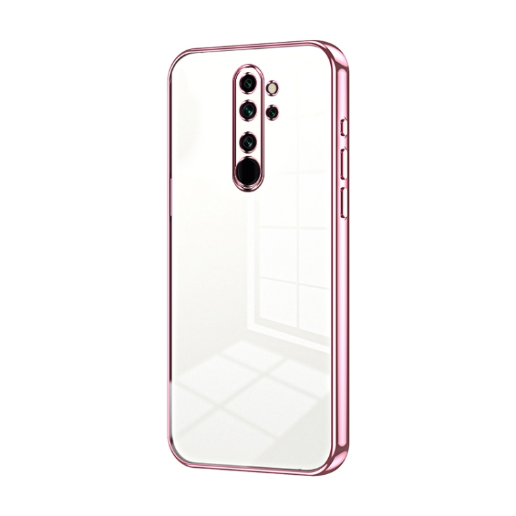 For Xiaomi Redmi Note Pro Transparent Plating Fine Hole Phone Case(Pink)