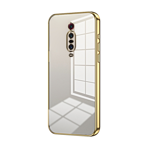 

For Xiaomi Redmi K20 / K20 Pro Transparent Plating Fine Hole Phone Case(Gold)