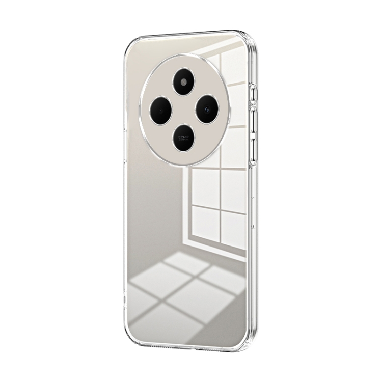 

For Xiaomi Redmi 14R Transparent Plating Fine Hole Phone Case(Transparent)