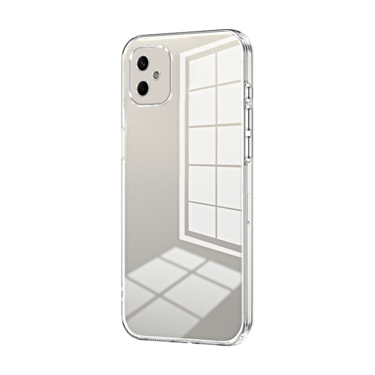 

For Samsung Galaxy A05 Transparent Plating Fine Hole Phone Case(Transparent)
