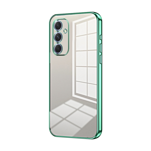 

For Samsung Galaxy A54 5G Transparent Plating Fine Hole Phone Case(Green)