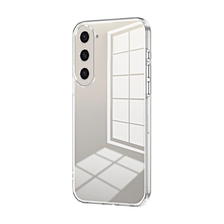 

For Samsung Galaxy S23+ 5G Transparent Plating Fine Hole Phone Case(Transparent)