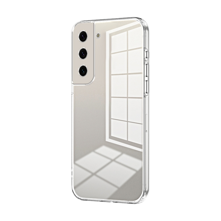 

For Samsung Galaxy S22 5G Transparent Plating Fine Hole Phone Case(Transparent)