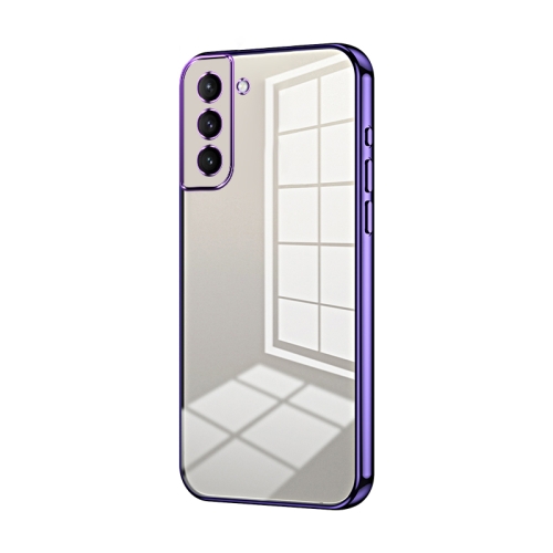 

For Samsung Galaxy S21+ 5G Transparent Plating Fine Hole Phone Case(Purple)