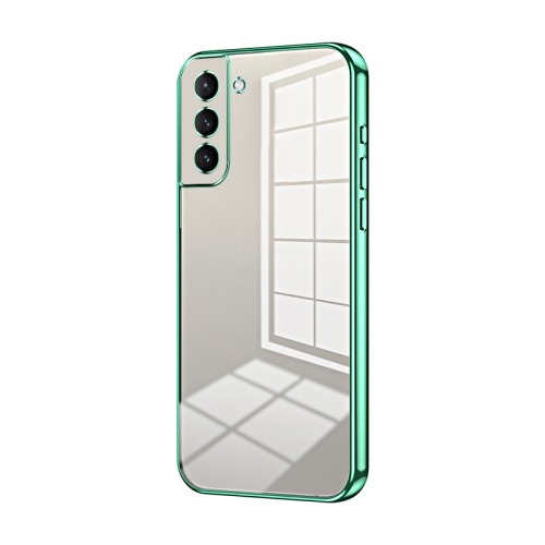 

For Samsung Galaxy S21+ 5G Transparent Plating Fine Hole Phone Case(Green)