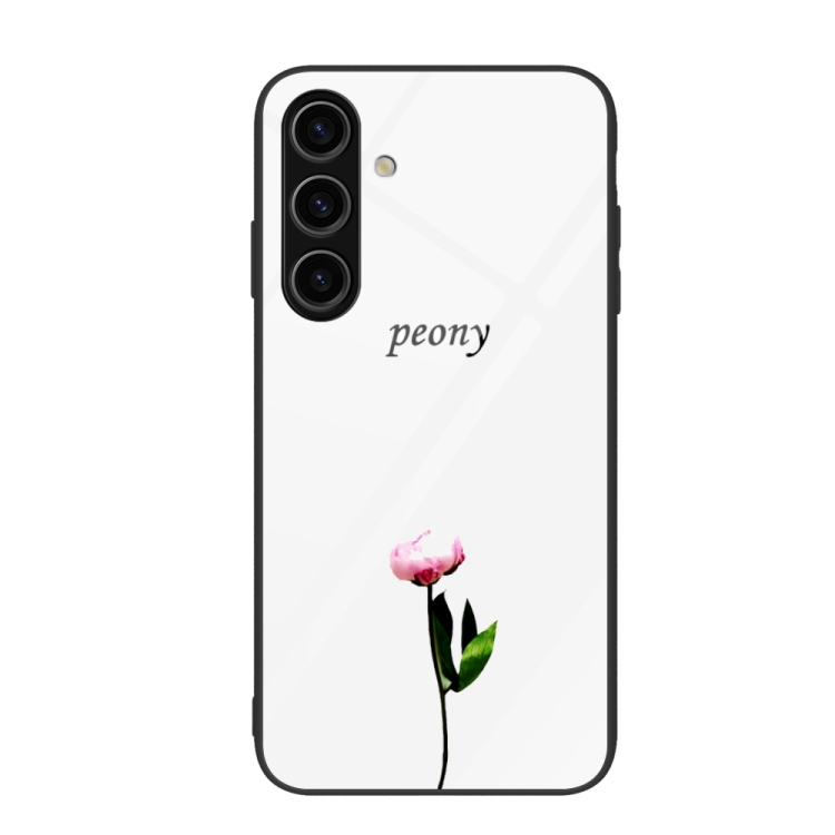 

For Samsung Galaxy S24+ 5G Colorful Painted Glass Phone Case(A Flower)