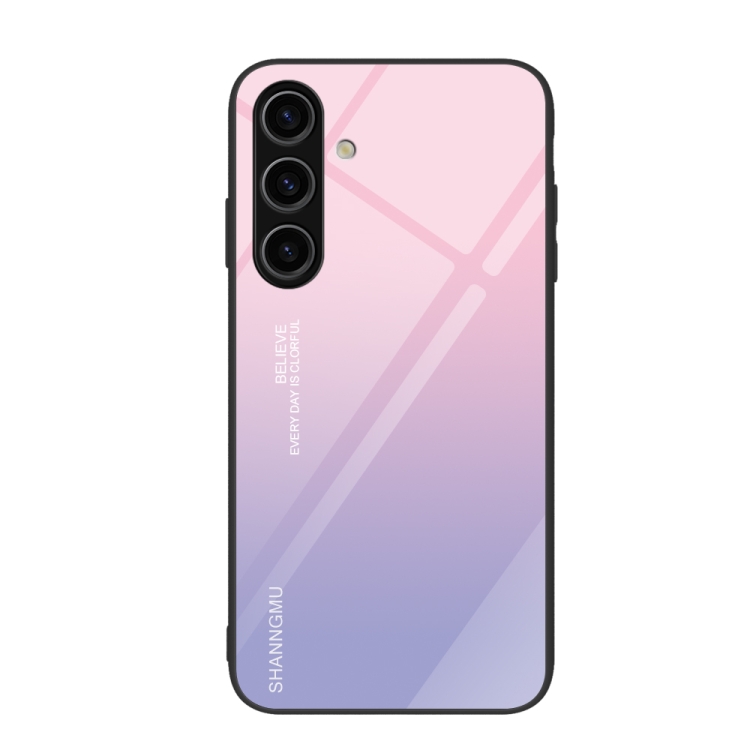 

For Samsung Galaxy S24+ 5G Colorful Painted Glass Phone Case(Purple Sky)