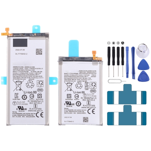 For Samsung Galaxy Z Fold4 2pcs Battery Replacement EB-BF936ABY 2005mAh/EB-BF937ABY 2270mAh 2pcs li ion battery charger connector terminal dcb112 dcb115 dcb105 dcb090 usb adapter compatible with for dawalt 14 4v 18v
