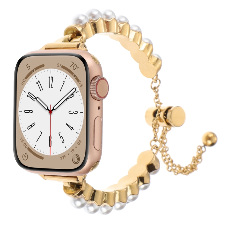 Для Apple Watch Series 7 41 мм жемчужный браслет металлический ремешок ...