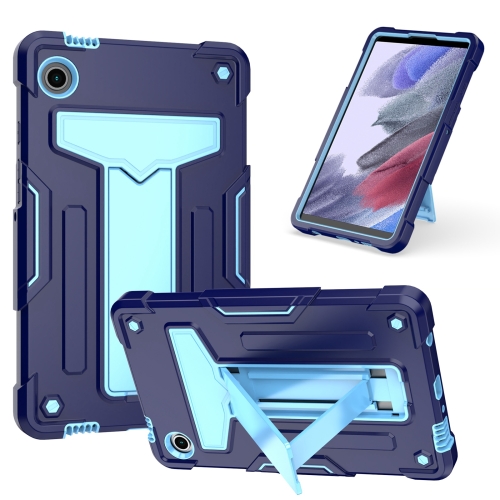 

For Samsung Galaxy Tab A9 T Holder Robot Silicone Hybrid PC Tablet Case(Navy Blue Blue)