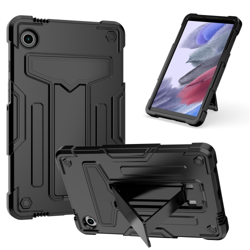 

For Samsung Galaxy Tab A9 T Holder Robot Silicone Hybrid PC Tablet Case(Black)