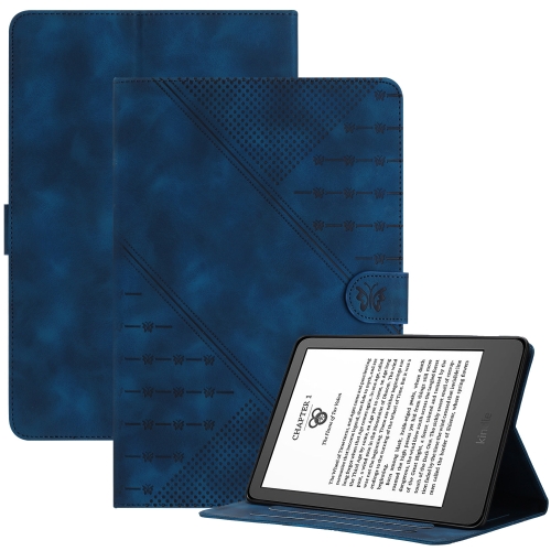 

For Amazon Kindle 11th 2022 6 inch YX Small Butterfly Embossed Leather Tablet Case(Royal Blue)