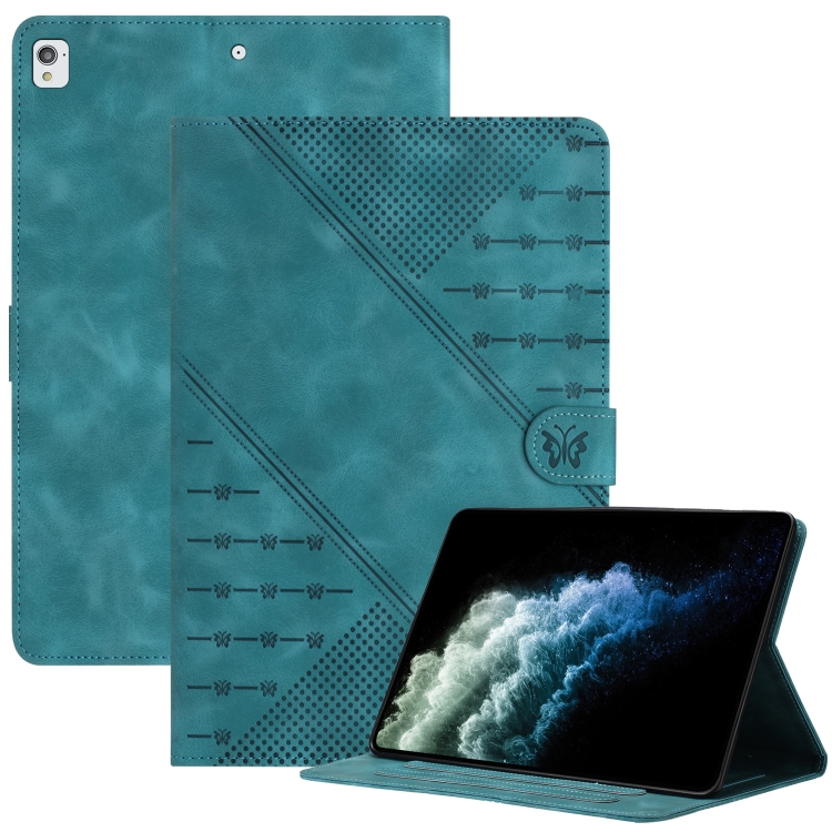 

For iPad 10.2 2021 / 2020 / 2019 / 10.5 YX Small Butterfly Embossed Smart Leather Tablet Case(Light Blue)