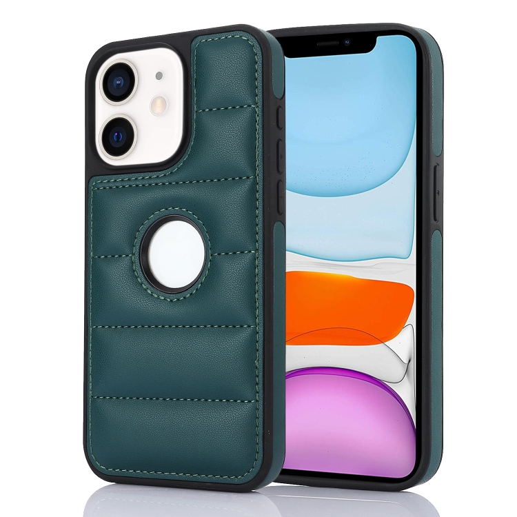 

For iPhone 11 Piano Key Hollow Cutout PU Phone Case(Green)