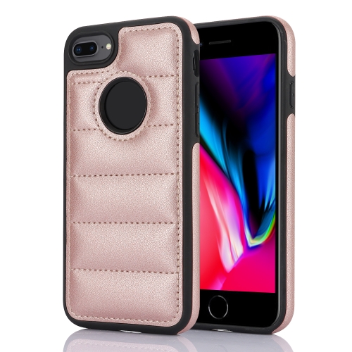 

For iPhone 8 Plus / 7 Plus Piano Key Hollow Cutout PU Phone Case(Rose Gold)